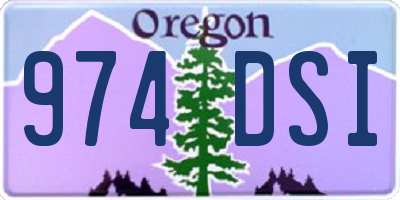 OR license plate 974DSI