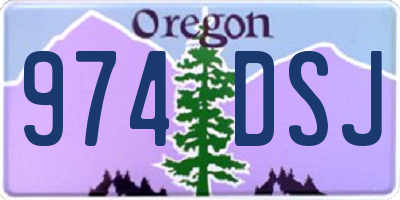OR license plate 974DSJ