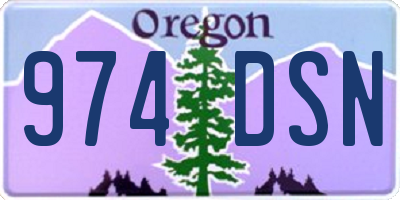 OR license plate 974DSN