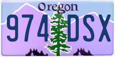 OR license plate 974DSX