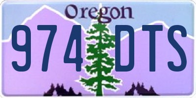 OR license plate 974DTS