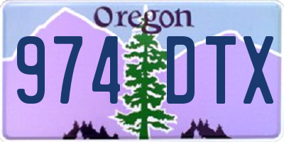 OR license plate 974DTX