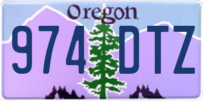 OR license plate 974DTZ