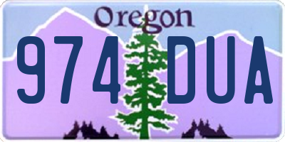 OR license plate 974DUA