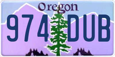 OR license plate 974DUB