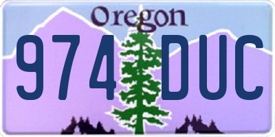 OR license plate 974DUC