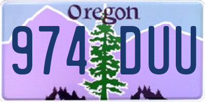 OR license plate 974DUU