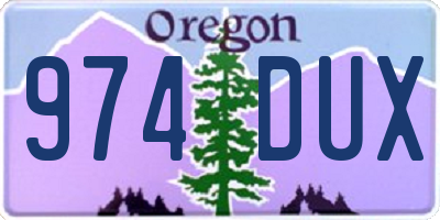 OR license plate 974DUX