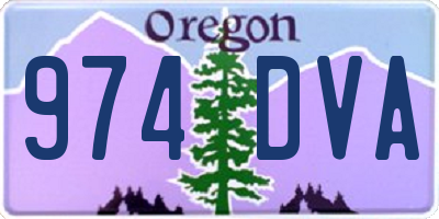 OR license plate 974DVA