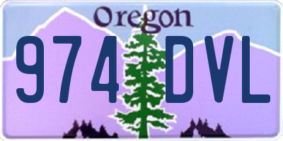 OR license plate 974DVL