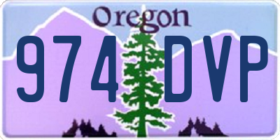 OR license plate 974DVP