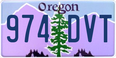 OR license plate 974DVT