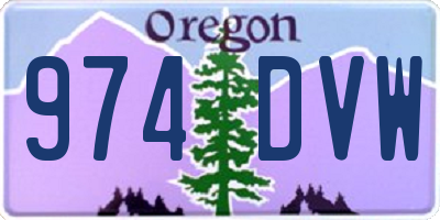 OR license plate 974DVW