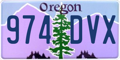 OR license plate 974DVX