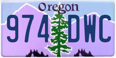 OR license plate 974DWC