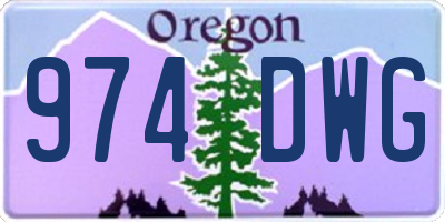 OR license plate 974DWG