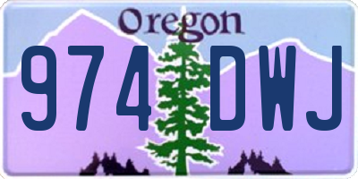 OR license plate 974DWJ