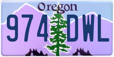 OR license plate 974DWL