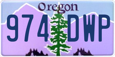 OR license plate 974DWP