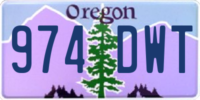 OR license plate 974DWT