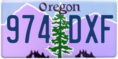 OR license plate 974DXF
