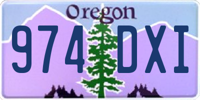 OR license plate 974DXI