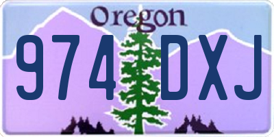 OR license plate 974DXJ