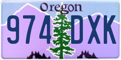 OR license plate 974DXK