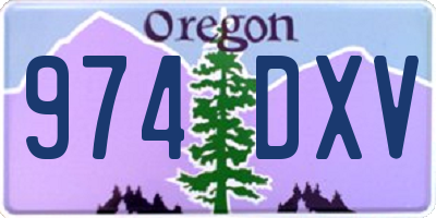 OR license plate 974DXV