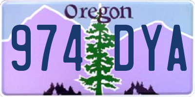 OR license plate 974DYA