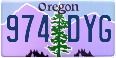 OR license plate 974DYG