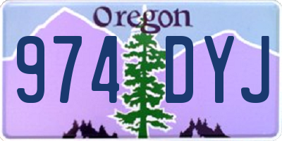 OR license plate 974DYJ