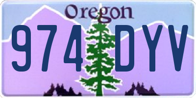 OR license plate 974DYV