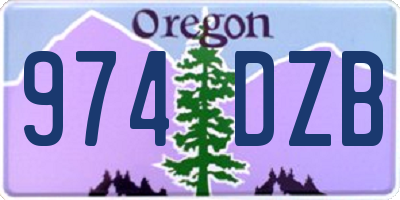 OR license plate 974DZB