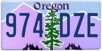 OR license plate 974DZE