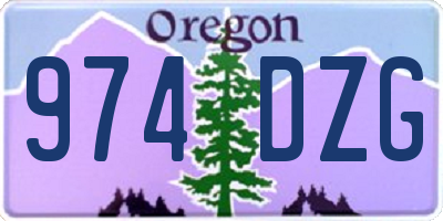 OR license plate 974DZG