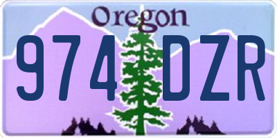 OR license plate 974DZR