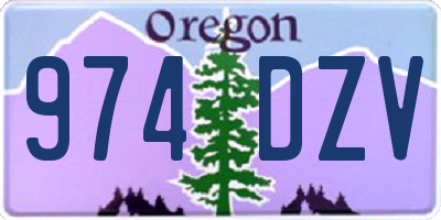 OR license plate 974DZV