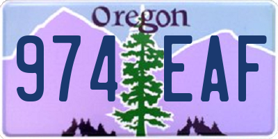 OR license plate 974EAF