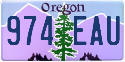 OR license plate 974EAU