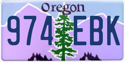 OR license plate 974EBK