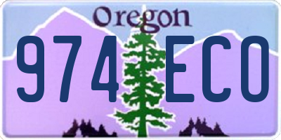 OR license plate 974ECO