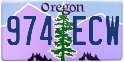 OR license plate 974ECW