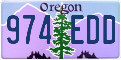 OR license plate 974EDD