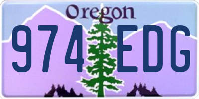 OR license plate 974EDG