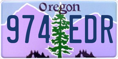 OR license plate 974EDR