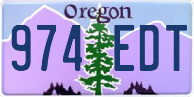 OR license plate 974EDT