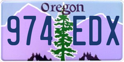 OR license plate 974EDX