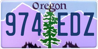 OR license plate 974EDZ