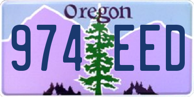 OR license plate 974EED